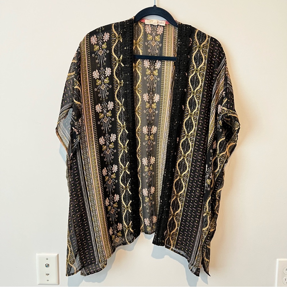 Rewind Women's Floral Sheer Cover Up. Size XS